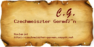 Czechmeiszter Germán névjegykártya